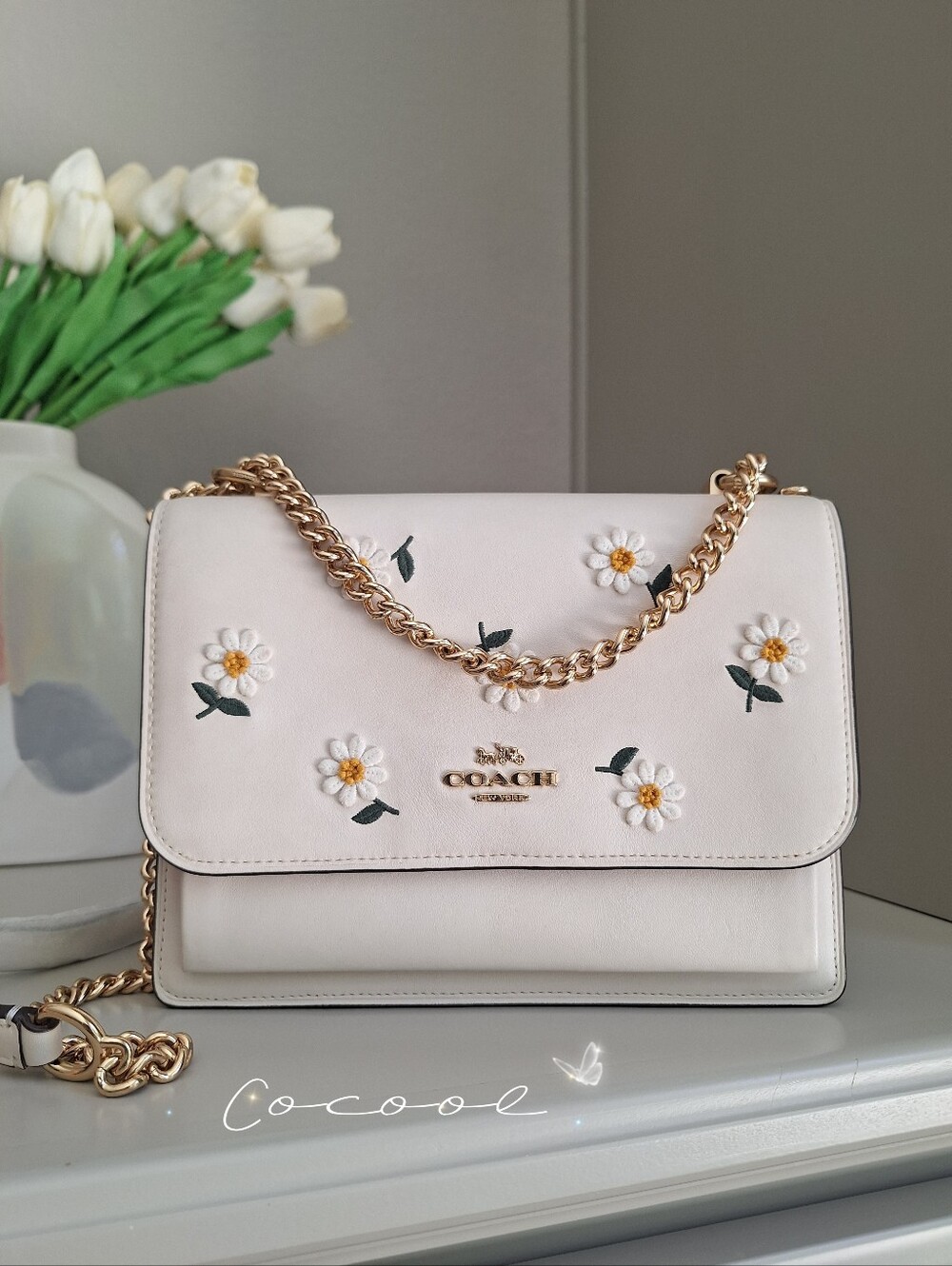 NEW Authentic Coach Klare Crossbody With Daisy Embroidery